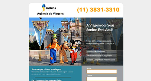 Hotsite Agência de Turismo
