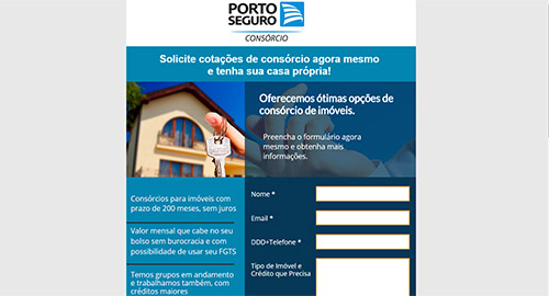 Hotsite de Consórcio