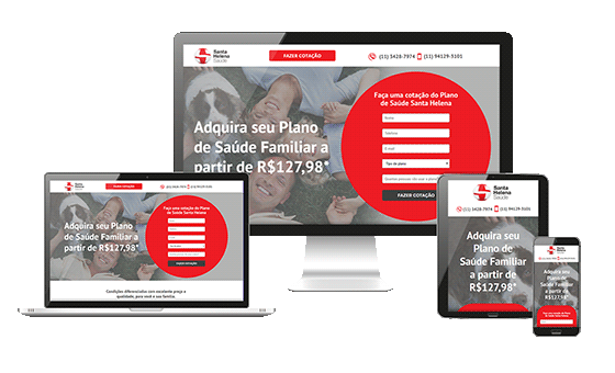 Hotsites para plano de saúde Hotsites para plano de saúde