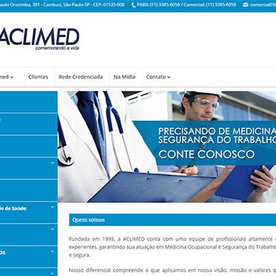 Portfólio Websites - Aclimed