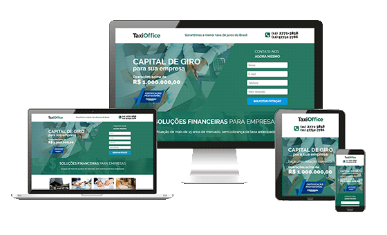 Hotsites para serviços financeiros Hotsites para serviços financeiros