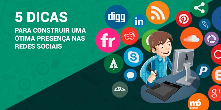 construir presença nas redes sociais